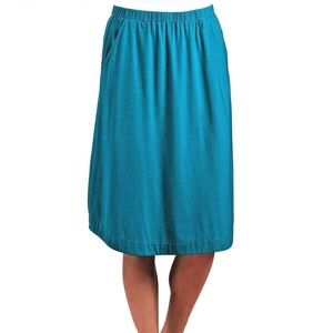 FRESH PRODUCE Seaport Solid Blue Long AVERY Skirt